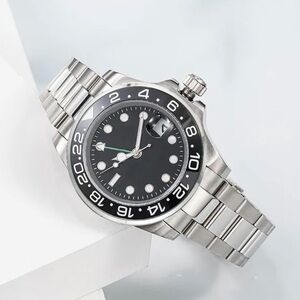 Stainless Steel Black Dial Watch 41mm